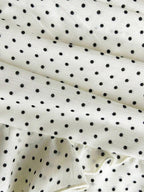 Elamini Women's Fashion Pleated Layered Decor Sweet Design Charming Polka Dot Ruffle Hem Vacation Style Skirt