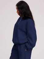 MUSERA Quarter Zip Oversized Sweatshirt Casual, Airport Graduation, Back To School, Teacher, Winter Carnival Vacation