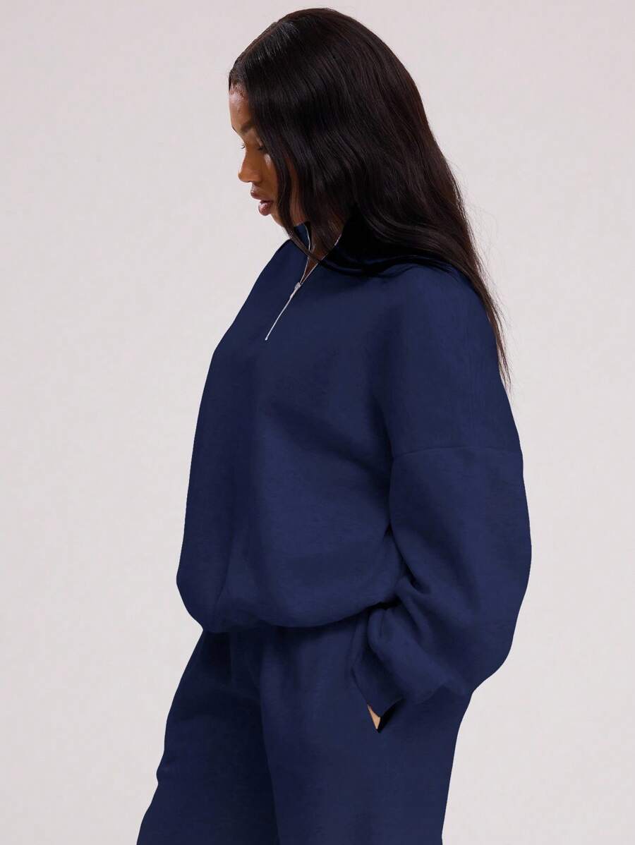 MUSERA Quarter Zip Oversized Sweatshirt Casual, Airport Graduation, Back To School, Teacher, Winter Carnival Vacation