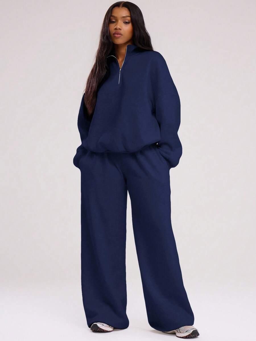 MUSERA Quarter Zip Oversized Sweatshirt Casual, Airport Graduation, Back To School, Teacher, Winter Carnival Vacation