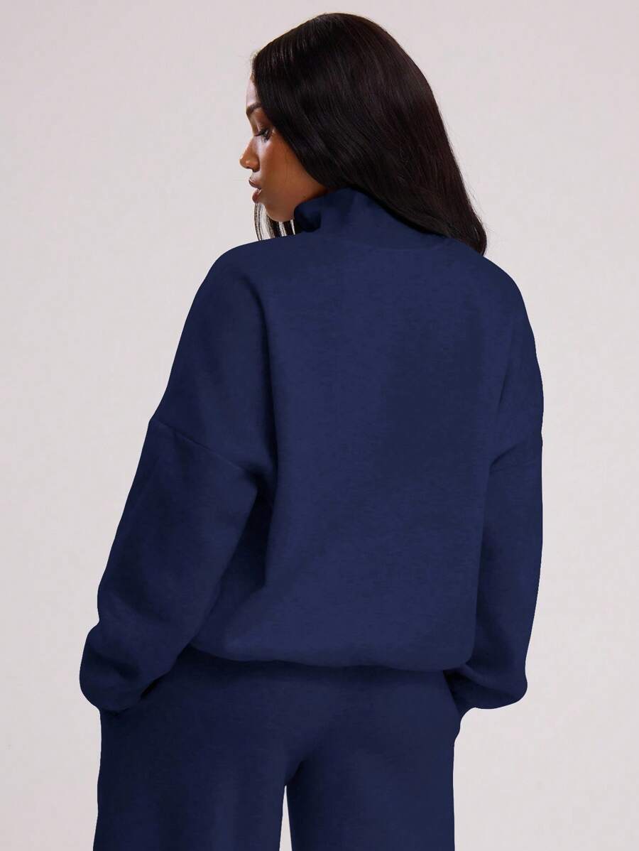 MUSERA Quarter Zip Oversized Sweatshirt Casual, Airport Graduation, Back To School, Teacher, Winter Carnival Vacation