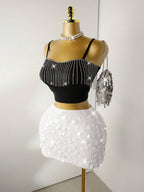 BamGleam Sequin Mini Bodycon Skirt For Holiday Party Clothes