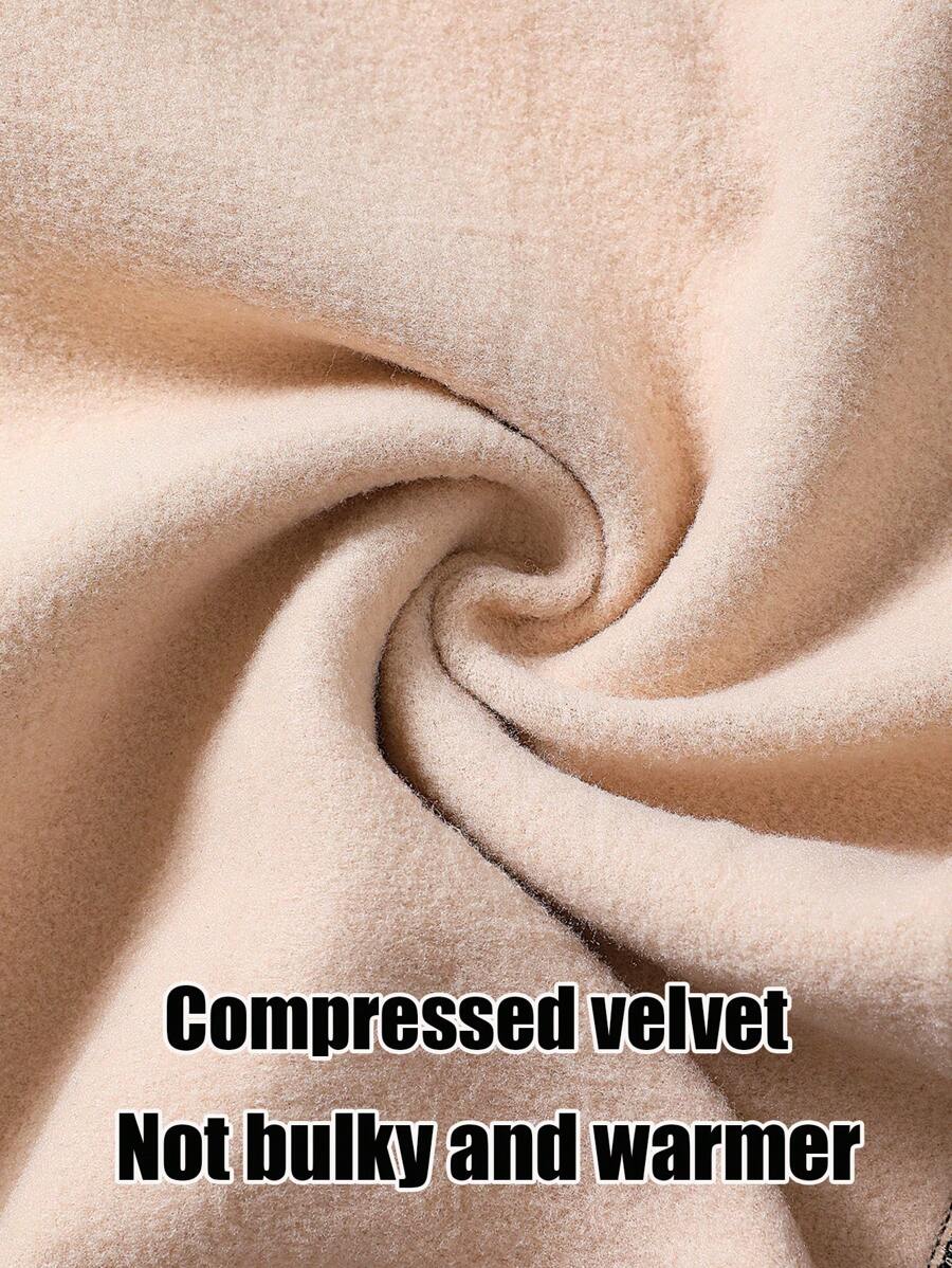1pc Women's Sexy Semi-Sheer Tights, Thick Warm Lining, High Waist Elastic Skinny Pants, 220g, Comfortable