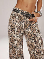 SHEIN ICON Women's Loose Fit Wide Leg Pockets Casual Versatile Jeans Pants