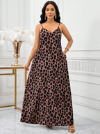 SHEIN Lady Leopard Print Women Maxi Dresses Women Lady Boho Backless Women Ladies Baggy Maxi Dress Women Dresses Loose Strapless Birthday&Event Dresses /Holiday Dresses Vacation Outfits Women Boho/Bohemia/Boho Women's Clothing Halter Top African Woman Clothing Women Dresses Summer Tropical Dresses For Women New Arrivals Women Dress Beach Dress Easter Dresses / Easter Dress Women / Easter Outfit Women Summer Dresses For Women