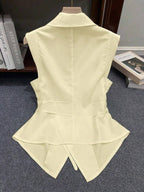 INAWLY Women's Casual Solid Color Sleeveless Blouse, Summer