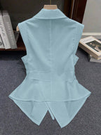 INAWLY Women's Casual Solid Color Sleeveless Blouse, Summer