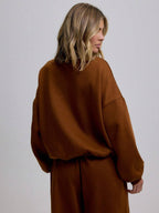 MUSERA Quarter Zip Oversized Sweatshirt Casual, Airport Graduation, Back To School, Teacher, Winter Carnival Vacation