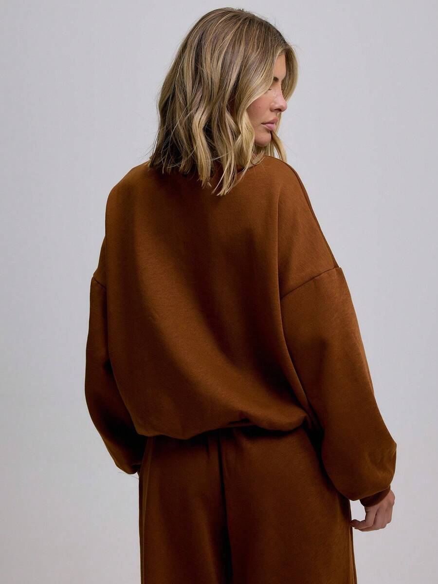 MUSERA Quarter Zip Oversized Sweatshirt Casual, Airport Graduation, Back To School, Teacher, Winter Carnival Vacation