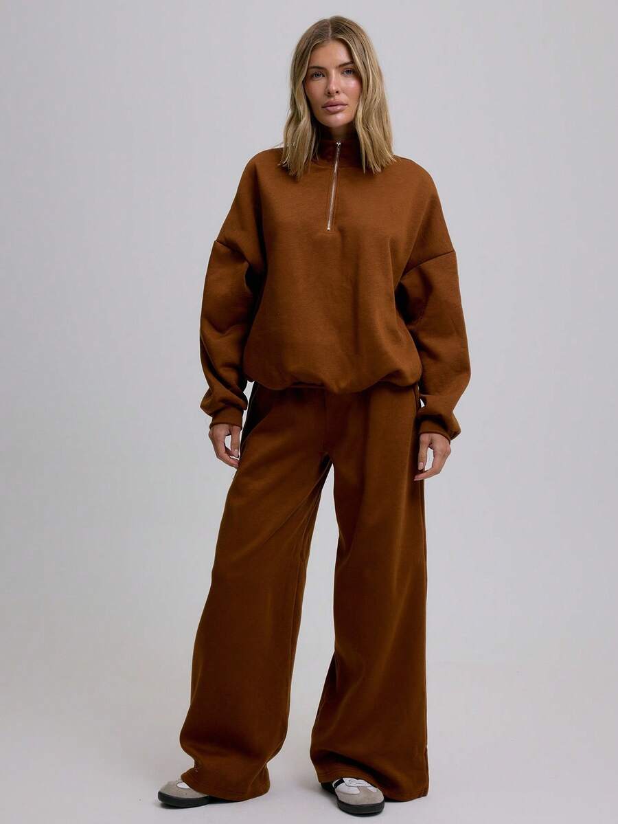 MUSERA Quarter Zip Oversized Sweatshirt Casual, Airport Graduation, Back To School, Teacher, Winter Carnival Vacation