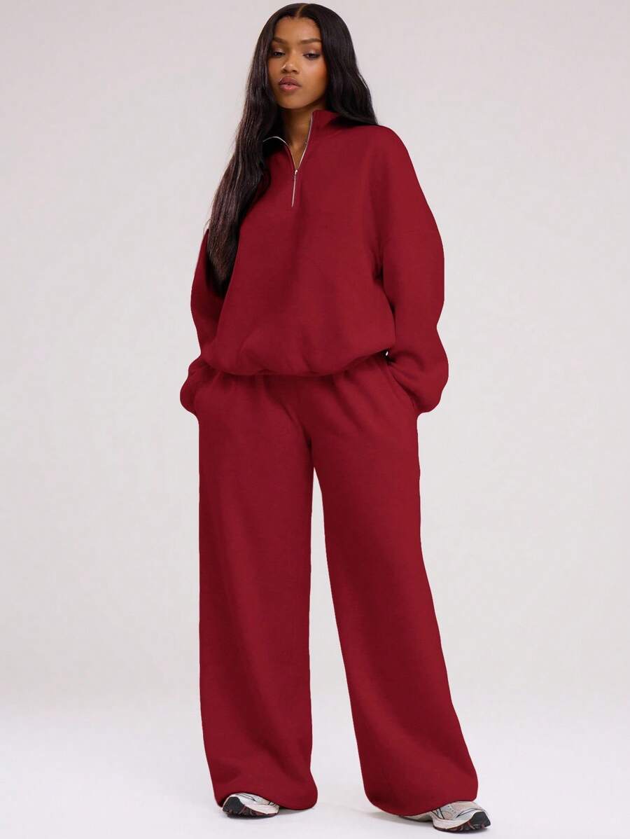 MUSERA Quarter Zip Oversized Sweatshirt Casual, Airport Graduation, Back To School, Teacher, Winter Carnival Vacation