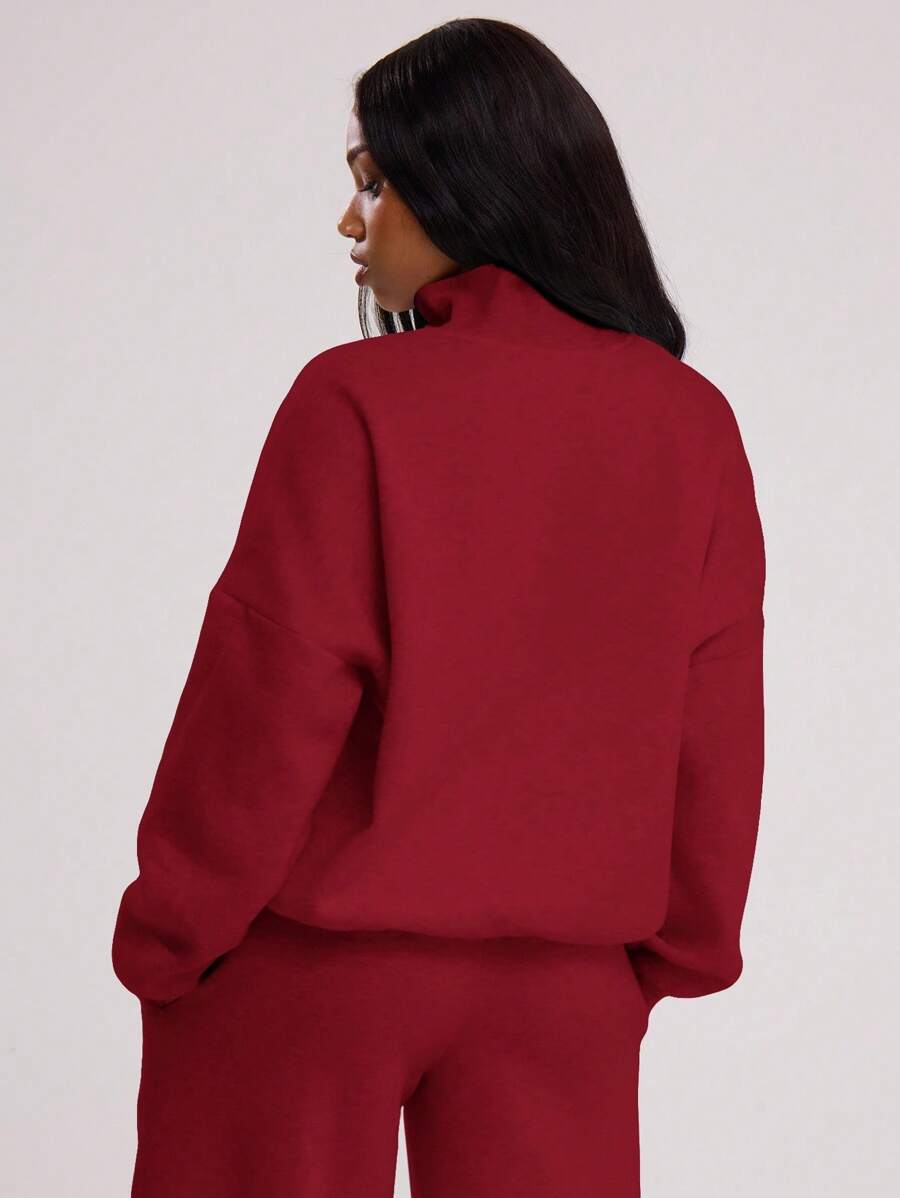 MUSERA Quarter Zip Oversized Sweatshirt Casual, Airport Graduation, Back To School, Teacher, Winter Carnival Vacation