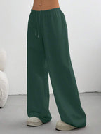 CovetEZ Women's Casual Loose Solid Color Drawstring Waist Sweatpants Wide Leg Sweatpants Graduation,Back To School Outfits,Graduation,Teacher Outfits For Women,Back To School