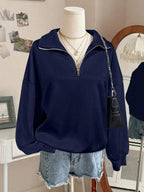 Lalippa Women's Loose Split Zip-Up Hoodie,Graduation,Teacher,Back To School Pullover Fall