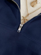 Lalippa Women's Loose Split Zip-Up Hoodie,Graduation,Teacher,Back To School Pullover Fall