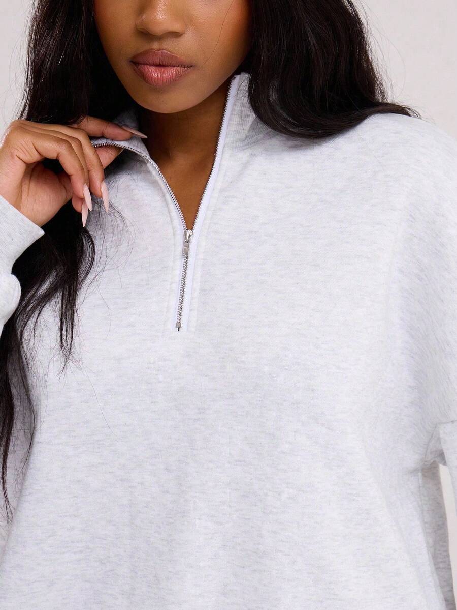 MUSERA Quarter Zip Oversized Sweatshirt Casual, Airport Graduation, Back To School, Teacher, Winter Carnival Vacation