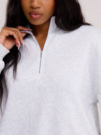 MUSERA Quarter Zip Oversized Sweatshirt Casual, Airport Graduation, Back To School, Teacher, Winter Carnival Vacation