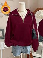 Lalippa Women's Loose Split Zip-Up Hoodie,Graduation,Teacher,Back To School Pullover Fall