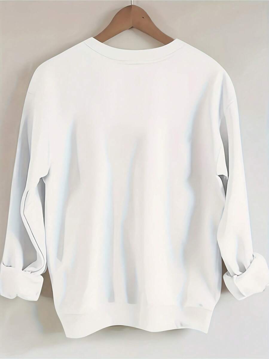 Graphic TeePlus Size - Plus Size Faith Mountain Inspirational Pink Women'S Crewneck Sweatshirt |   "FAITH CAN MOVE Mountains" Text, White Snow Mountain Pattern Design, Casual Oversized Fit, Long Sleeve, Slight Stretch Fabric, All Seasons, BANGELY Brandgifts For Mom-Free Shipping
