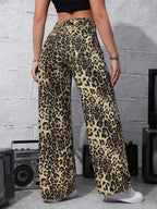 SHEIN ICON Women's Loose Fit Wide Leg Pockets Casual Versatile Jeans Pants