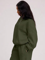 MUSERA Quarter Zip Oversized Sweatshirt Casual, Airport Graduation, Back To School, Teacher, Winter Carnival Vacation