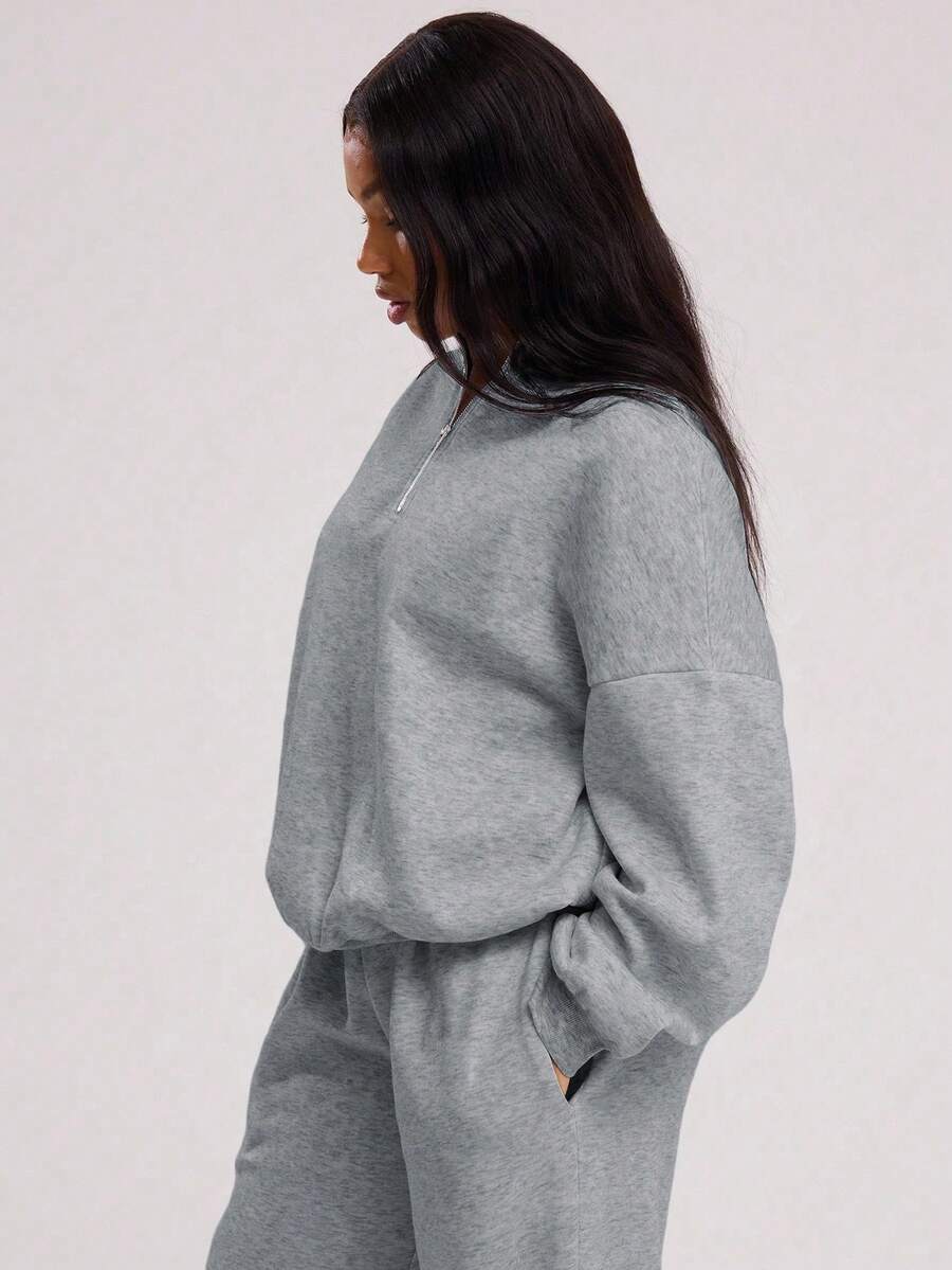MUSERA Quarter Zip Oversized Sweatshirt Casual, Airport Graduation, Back To School, Teacher, Winter Carnival Vacation