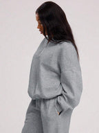 MUSERA Quarter Zip Oversized Sweatshirt Casual, Airport Graduation, Back To School, Teacher, Winter Carnival Vacation