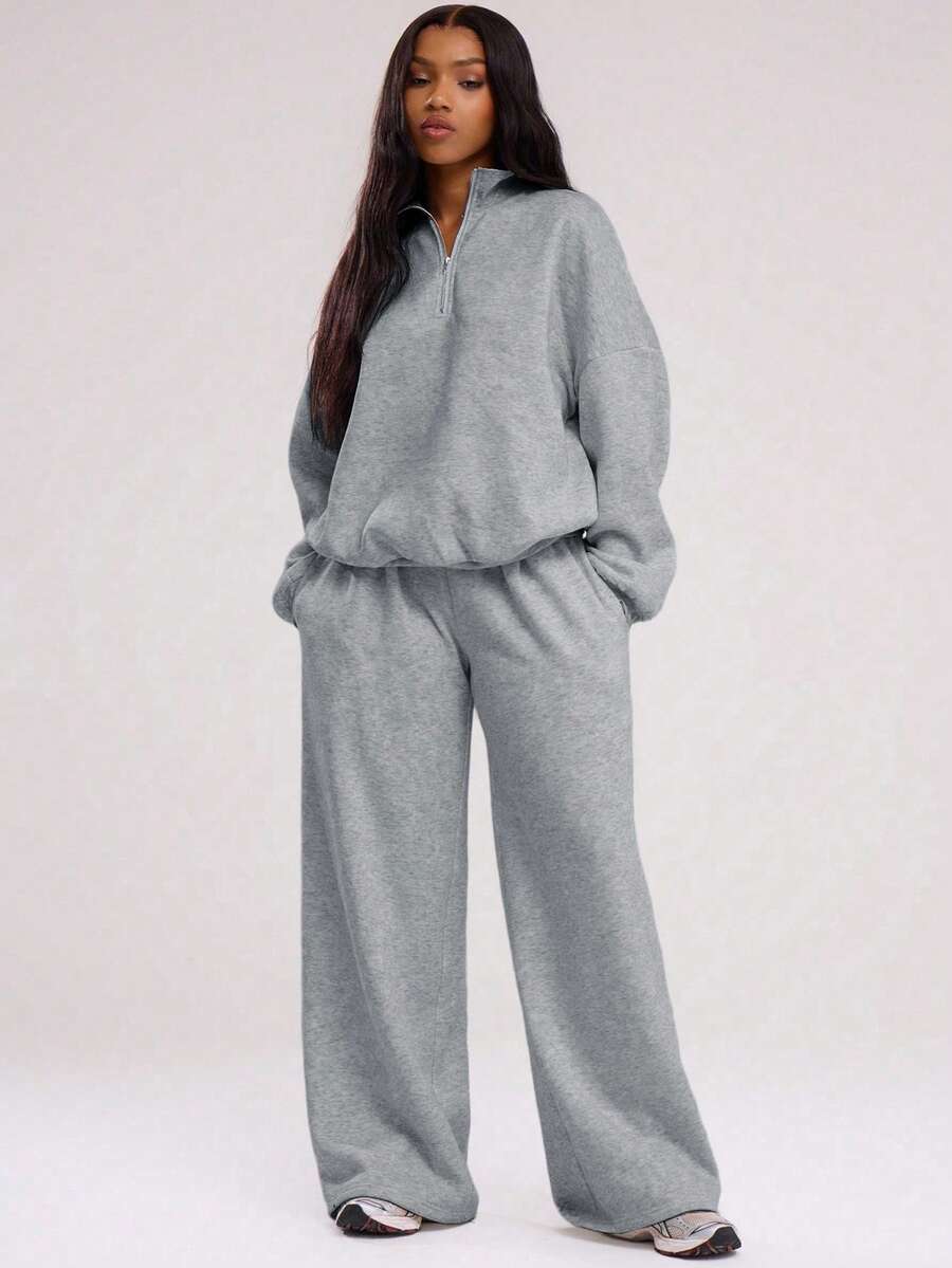 MUSERA Quarter Zip Oversized Sweatshirt Casual, Airport Graduation, Back To School, Teacher, Winter Carnival Vacation