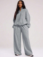 MUSERA Quarter Zip Oversized Sweatshirt Casual, Airport Graduation, Back To School, Teacher, Winter Carnival Vacation