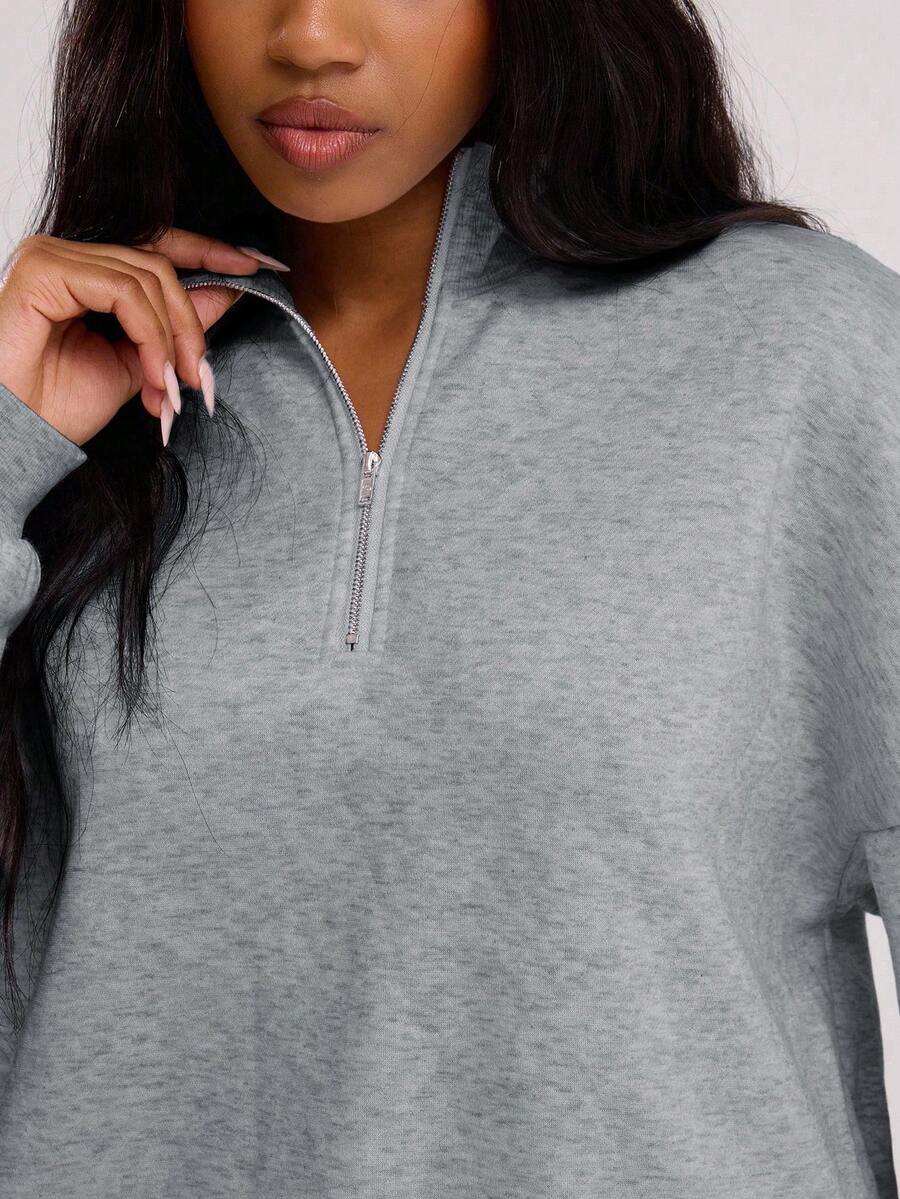 MUSERA Quarter Zip Oversized Sweatshirt Casual, Airport Graduation, Back To School, Teacher, Winter Carnival Vacation