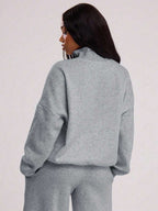 MUSERA Quarter Zip Oversized Sweatshirt Casual, Airport Graduation, Back To School, Teacher, Winter Carnival Vacation