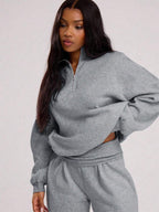 MUSERA Quarter Zip Oversized Sweatshirt Casual, Airport Graduation, Back To School, Teacher, Winter Carnival Vacation