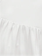Elegant Vintage French Style Long Sleeve A-Line Dress, Pleated Collar Waist Cinched Casual Midi Length Dress For Women