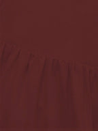 Elegant Vintage French Style Long Sleeve A-Line Dress, Pleated Collar Waist Cinched Casual Midi Length Dress For Women