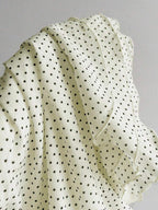 Elamini Women's Fashion Pleated Layered Decor Sweet Design Charming Polka Dot Ruffle Hem Vacation Style Skirt