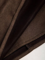 Sweetra Vintage Italian Style Maillard Color Pleated Bodycon Skirt, Sexy & Alluring For Autumn/Winter