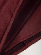 Sweetra Vintage Italian Style Maillard Color Pleated Bodycon Skirt, Sexy & Alluring For Autumn/Winter
