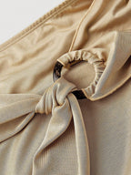 SHEIN MOD High Waist Ruffle Asymmetrical Hem Skirt Brown Midi Skirt Tie Skirt Wrap Skirt Asymmetrical Skirt Brown Tie Skirt