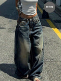 New Women's Retro Casual Boyfriend Style Straight Loose Fit Versatile Denim Jeans, All Season