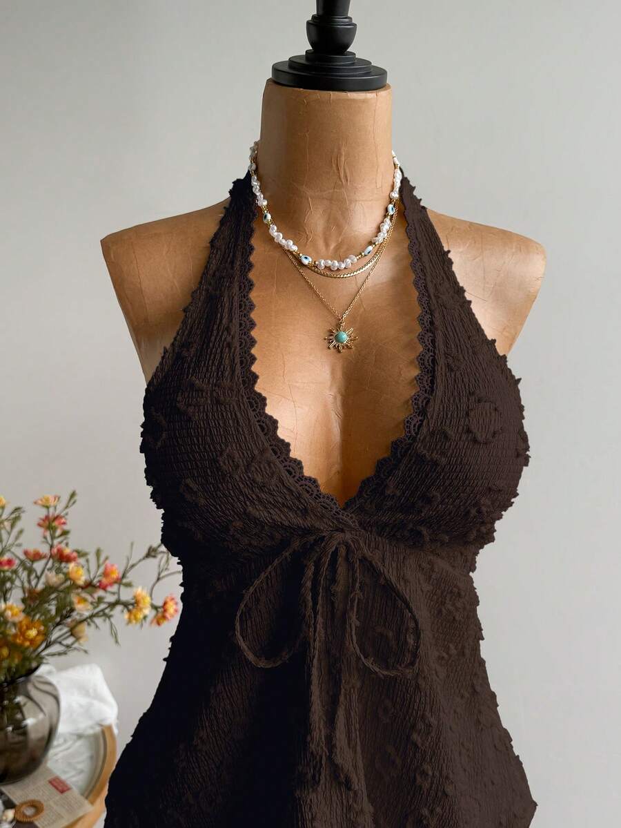 Rusttydustty Women's Backless Casual Vacation Bohemian Style Beach, Suitable For Valentine's Day, New Year, Party, Easter, Hawaiian Music Festival, Tropical Holiday
