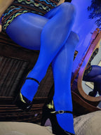 1 Pair Plus Size Women's Shiny Sexy Pantyhose, Comfortable