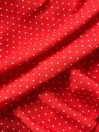 Elamini Women's Fashion Pleated Layered Decor Sweet Design Charming Polka Dot Ruffle Hem Vacation Style Skirt