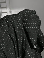 Elamini Women's Fashion Pleated Layered Decor Sweet Design Charming Polka Dot Ruffle Hem Vacation Style Skirt