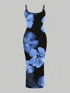 Slaydiva 2025/Summer Outfits For Women/Fall Women Clothes/Summer Dresses For Women/Elegant Dresses For Women/Wedding Guest Dress Women/Vacation Outfits Woman/Going Out/Classy Outfits For Women/Floral Graphic Casual Minimalist Sleeveless Dress Chic Dress