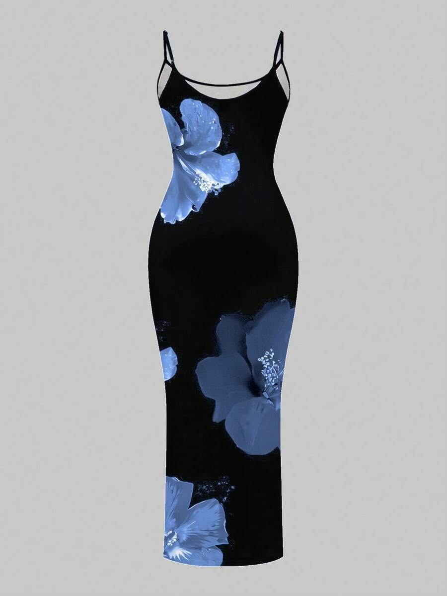 Slaydiva 2025/Summer Outfits For Women/Fall Women Clothes/Summer Dresses For Women/Elegant Dresses For Women/Wedding Guest Dress Women/Vacation Outfits Woman/Going Out/Classy Outfits For Women/Floral Graphic Casual Minimalist Sleeveless Dress Chic Dress