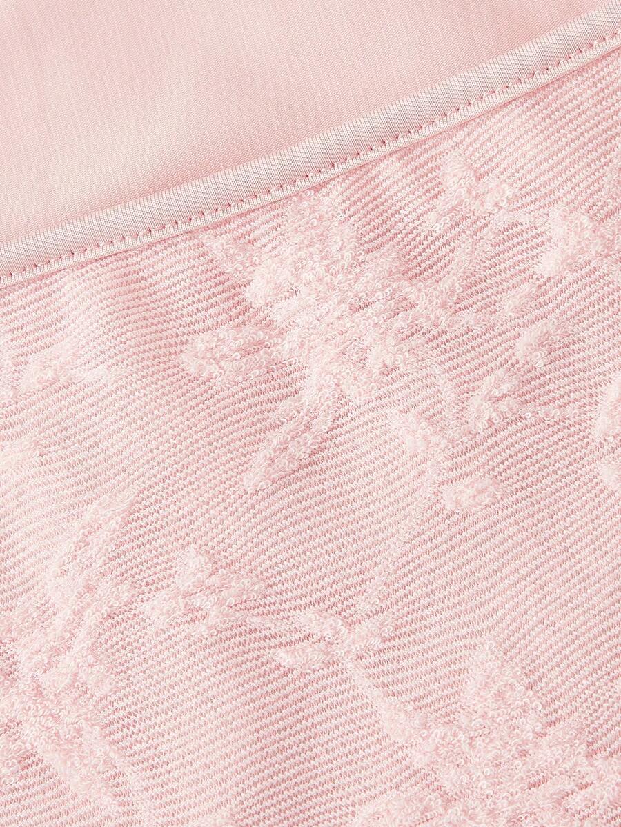 SHEIN MOD V-Neck Flare Sleeve Front Tie Waist Flocked Mermaid Hem Bodycon Dress, Light Pink,Wedding Guest Dress Women,Valentine Outfits