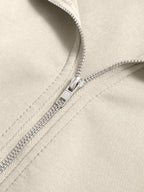 Airaco Women's Solid Color Drop Shoulder Long Sleeve Vintage American Style Half Zip Niche Sweatshirt Pullover Fall