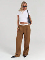 SHEIN Forever 21 Spring&Summer Women Romantic Pants For Prom/Formal/Birthday/90s/Business Casual Woman/Elegant/Western Wear/Going Out/Fashion/Casual/Y2k/Club/Office /Cocktail/Vintage/Bodycon/Rave Festival/Funny/Classy/Old Money/Streetwear/Vacation/Country Concert/Work /Modest/Spring Break/Bachelorette/Concert/Baddie/Basic/Graduation/Low Rise/Baggy/Straight Leg/Wide Leg/Grey Pants