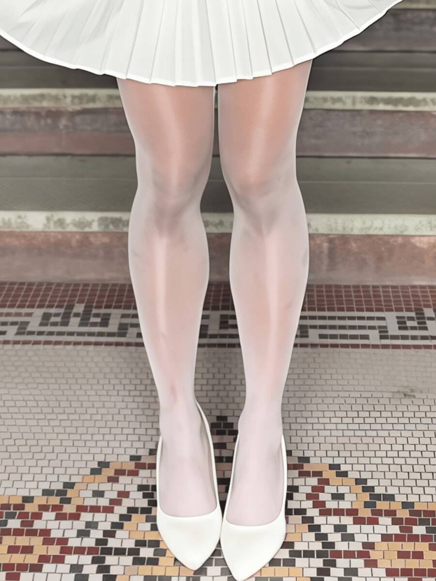 1 Pair Plus Size Women's Shiny Sexy Pantyhose, Comfortable