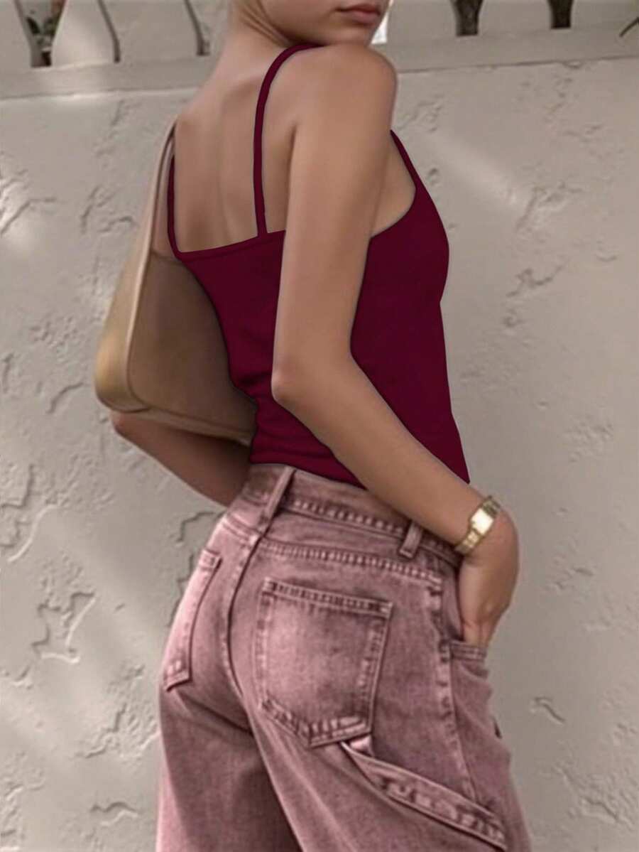 Zyxie Women's Casual Versatile Solid Color Slim Fit Camisole